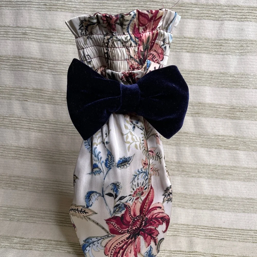 Handcrafted Wine or Liquor Gift Bag Made From Shirt and Tie
